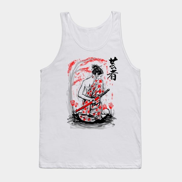 geisha katana Tank Top by Amartwork